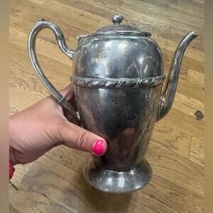 Vintage Academy Silver on Copper Coffee Pot